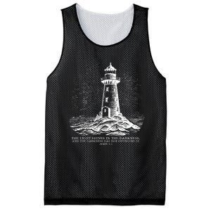 The Light Shines On In The Darkness And The Darkness Mesh Reversible Basketball Jersey Tank