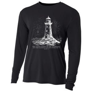 The Light Shines On In The Darkness And The Darkness Cooling Performance Long Sleeve Crew