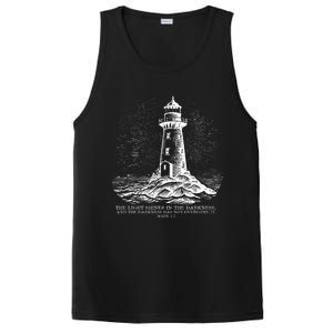 The Light Shines On In The Darkness And The Darkness PosiCharge Competitor Tank