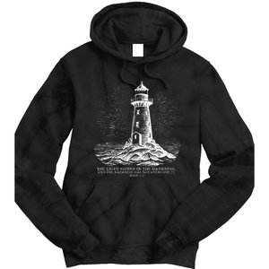 The Light Shines On In The Darkness And The Darkness Tie Dye Hoodie