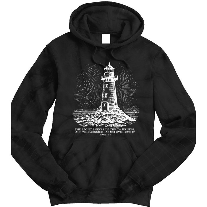 The Light Shines On In The Darkness And The Darkness Tie Dye Hoodie