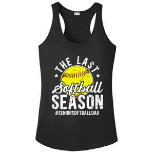 The Last Softball Season Softball Senior Dad 2026 Gift Ladies PosiCharge Competitor Racerback Tank