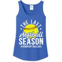 The Last Softball Season Softball Senior Dad 2026 Gift Ladies Essential Tank