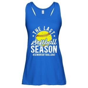 The Last Softball Season Softball Senior Dad 2026 Gift Ladies Essential Flowy Tank