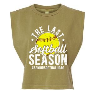 The Last Softball Season Softball Senior Dad 2026 Gift Garment-Dyed Women's Muscle Tee