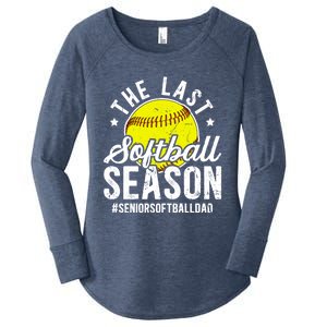 The Last Softball Season Softball Senior Dad 2026 Gift Women's Perfect Tri Tunic Long Sleeve Shirt