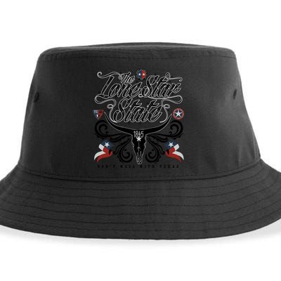 The Lone Star State 1845 Longhorn Don't Mess With Texas Sustainable Bucket Hat