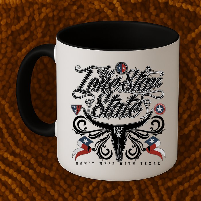 The Lone Star State 1845 Longhorn Don't Mess With Texas Mug