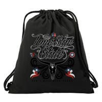 The Lone Star State 1845 Longhorn Don't Mess With Texas Drawstring Bag