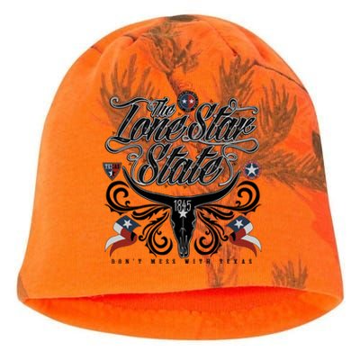 The Lone Star State 1845 Longhorn Don't Mess With Texas Kati - Camo Knit Beanie