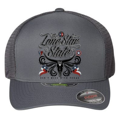 The Lone Star State 1845 Longhorn Don't Mess With Texas Flexfit Unipanel Trucker Cap