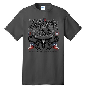 The Lone Star State 1845 Longhorn Don't Mess With Texas Tall T-Shirt