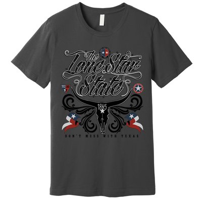 The Lone Star State 1845 Longhorn Don't Mess With Texas Premium T-Shirt