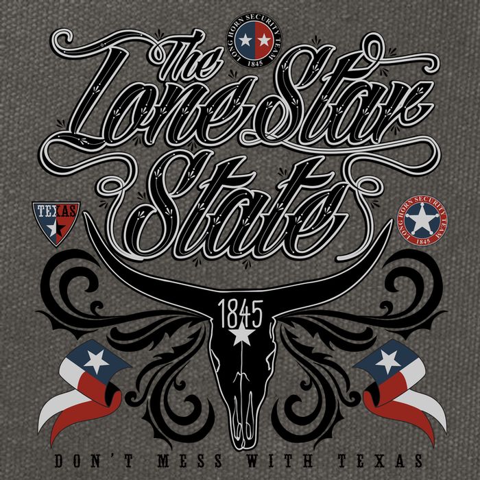 The Lone Star State 1845 Longhorn Don't Mess With Texas Cotton Canvas Backpack