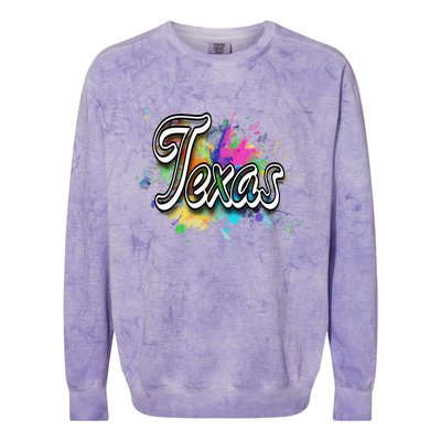 Texas Lone Star State Apparel For Men Women & Kids Texas Colorblast Crewneck Sweatshirt