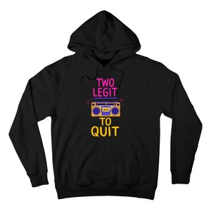 Two Legit To Quit 2nd Birthday Party Hip Hop Theme Toddlers Hoodie