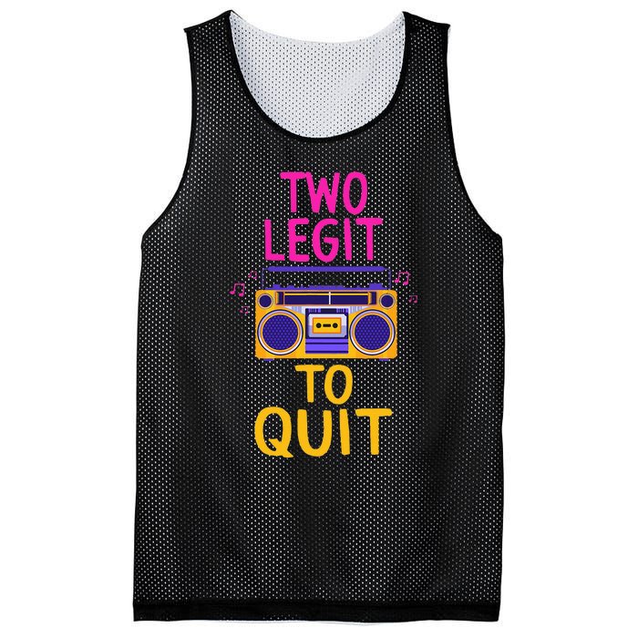 Two Legit To Quit 2nd Birthday Party Hip Hop Theme Toddlers Mesh Reversible Basketball Jersey Tank