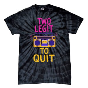 Two Legit To Quit 2nd Birthday Party Hip Hop Theme Toddlers Tie-Dye T-Shirt