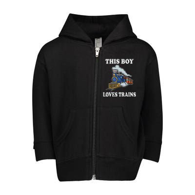 This Loves Trains Gift Train Wagon Lover Gifts Toddler Zip Fleece Hoodie