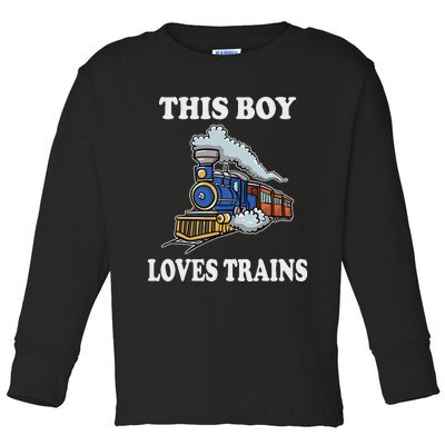 This Loves Trains Gift Train Wagon Lover Gifts Toddler Long Sleeve Shirt