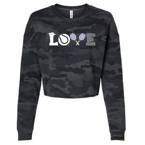 Tennis Love Tennis Fan Tennis Player Gift Tennis Lover Cropped Pullover Crew