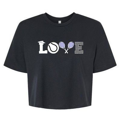 Tennis Love Tennis Fan Tennis Player Gift Tennis Lover Bella+Canvas Jersey Crop Tee