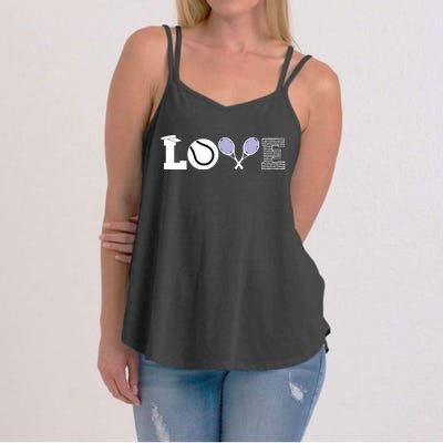 Tennis Love Tennis Fan Tennis Player Gift Tennis Lover Women's Strappy Tank