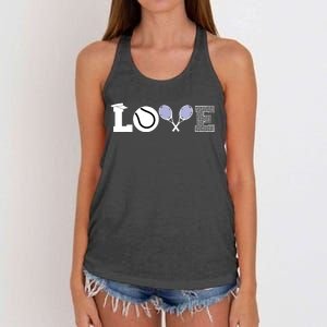 Tennis Love Tennis Fan Tennis Player Gift Tennis Lover Women's Knotted Racerback Tank