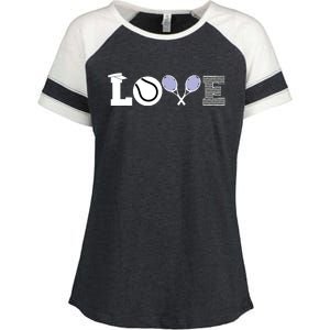 Tennis Love Tennis Fan Tennis Player Gift Tennis Lover Enza Ladies Jersey Colorblock Tee