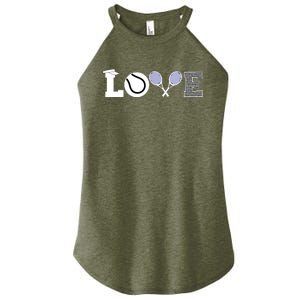 Tennis Love Tennis Fan Tennis Player Gift Tennis Lover Women's Perfect Tri Rocker Tank