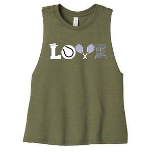 Tennis Love Tennis Fan Tennis Player Gift Tennis Lover Women's Racerback Cropped Tank