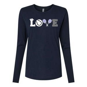 Tennis Love Tennis Fan Tennis Player Gift Tennis Lover Womens Cotton Relaxed Long Sleeve T-Shirt