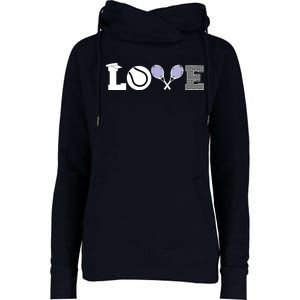 Tennis Love Tennis Fan Tennis Player Gift Tennis Lover Womens Funnel Neck Pullover Hood