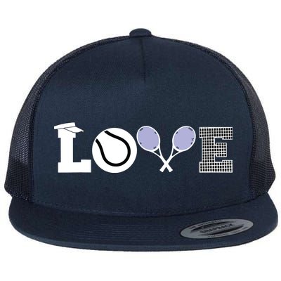Tennis Love Tennis Fan Tennis Player Gift Tennis Lover Flatbill Hat