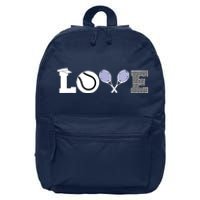 Tennis Love Tennis Fan Tennis Player Gift Tennis Lover 16 in Basic Backpack