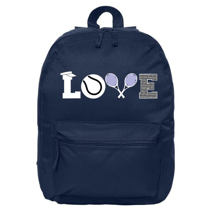 Tennis Love Tennis Fan Tennis Player Gift Tennis Lover 16 in Basic Backpack