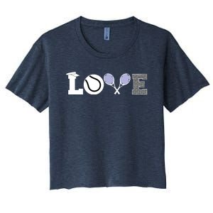 Tennis Love Tennis Fan Tennis Player Gift Tennis Lover Women's Crop Top Tee