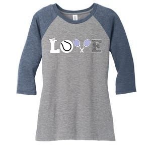 Tennis Love Tennis Fan Tennis Player Gift Tennis Lover Women's Tri-Blend 3/4-Sleeve Raglan Shirt