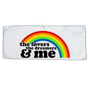 The Lovers The Dreamers And Me Large Microfiber Waffle Golf Towel