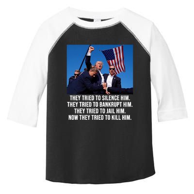 Trump Lives Trump Fight Fight Fight 2024 Toddler Fine Jersey T-Shirt