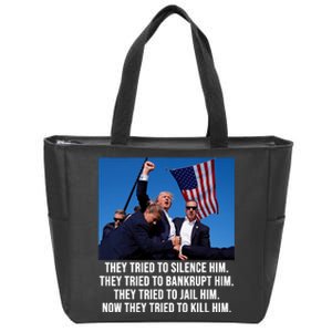 Trump Lives Trump Fight Fight Fight 2024 Zip Tote Bag