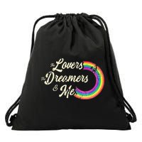 The Lovers The Dreamers And Me Rainbow Drawstring Bag