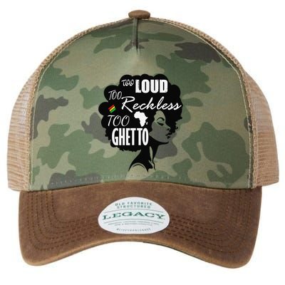 Too Loud Too Reckless Too Ghetto Juneteenth Black History Legacy Tie Dye Trucker Hat