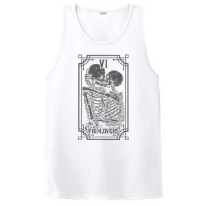 The Lovers Tarot Card Goth Skull Halloween Gothic PosiCharge Competitor Tank