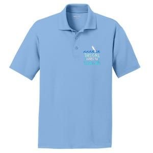 This Loves To Water Ski Meaningful Gift PosiCharge RacerMesh Polo