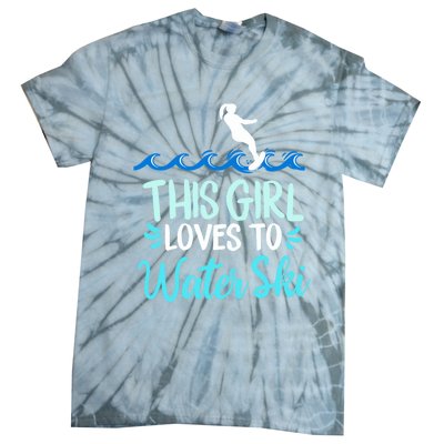 This Loves To Water Ski Meaningful Gift Tie-Dye T-Shirt