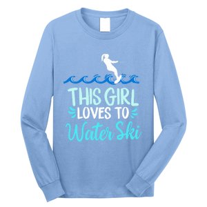 This Loves To Water Ski Meaningful Gift Long Sleeve Shirt