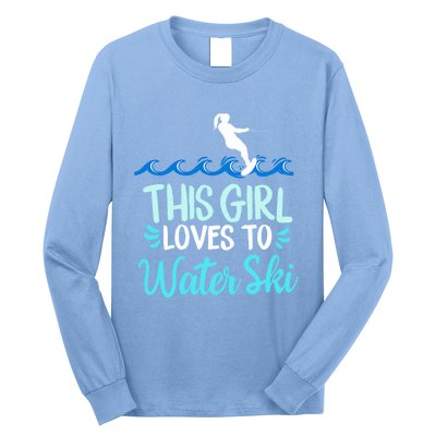 This Loves To Water Ski Meaningful Gift Long Sleeve Shirt