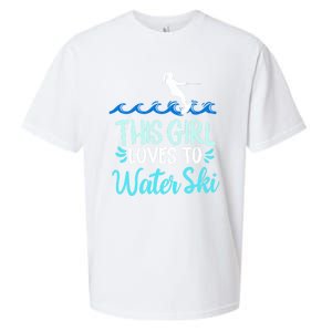 This Loves To Water Ski Meaningful Gift Sueded Cloud Jersey T-Shirt