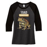 Toads Lovers Toad Whisperer Women's Tri-Blend 3/4-Sleeve Raglan Shirt